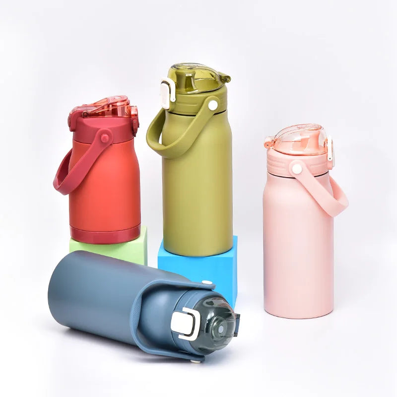 Children's Eco Friendly Water Bottles Vacuum Insulation Cup With Lids and Handle