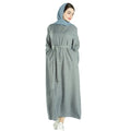 2023 Loose Maxi Abaya Dress for Muslim Women Modern Islamic Clothing with Long Sleeves for Eid Casual Wear Designed Dubai Turkey