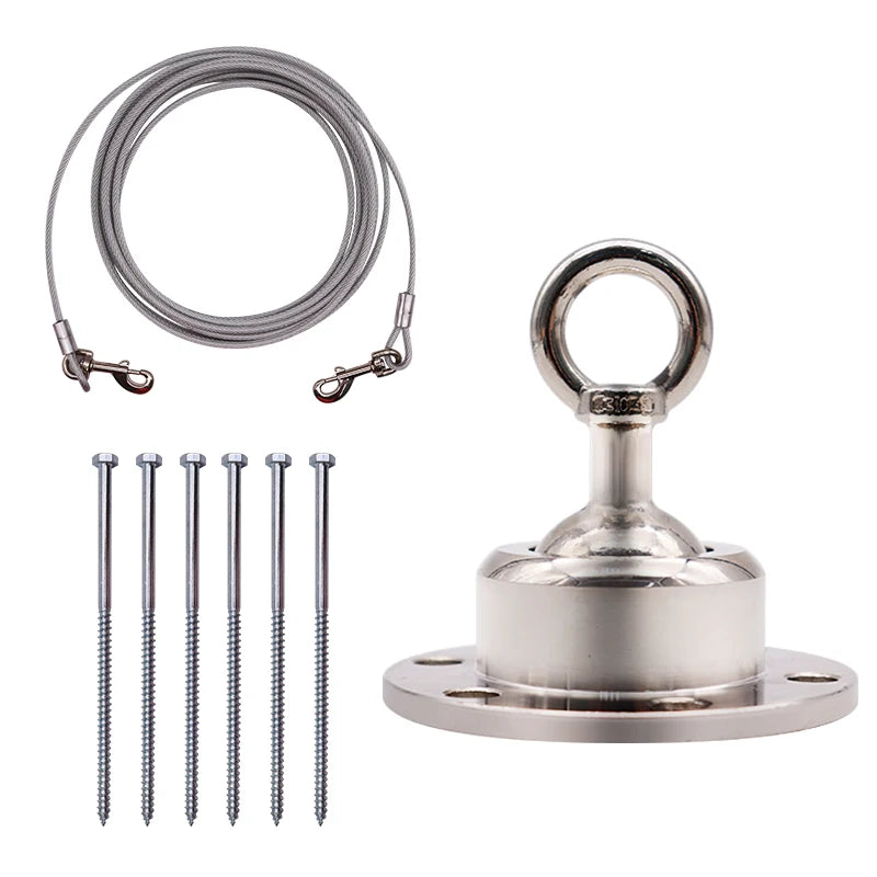 Factory Custom Heavy Duty Outdoor Travel 360 Swivel Dog Tie Out Yard Stake Anchor with 30ft Cable