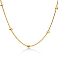 Round Ball Snake Pendant Necklace 316L Stainless Steel Gold-color Link Chain Necklace Fashion Jewelry for Women or Men