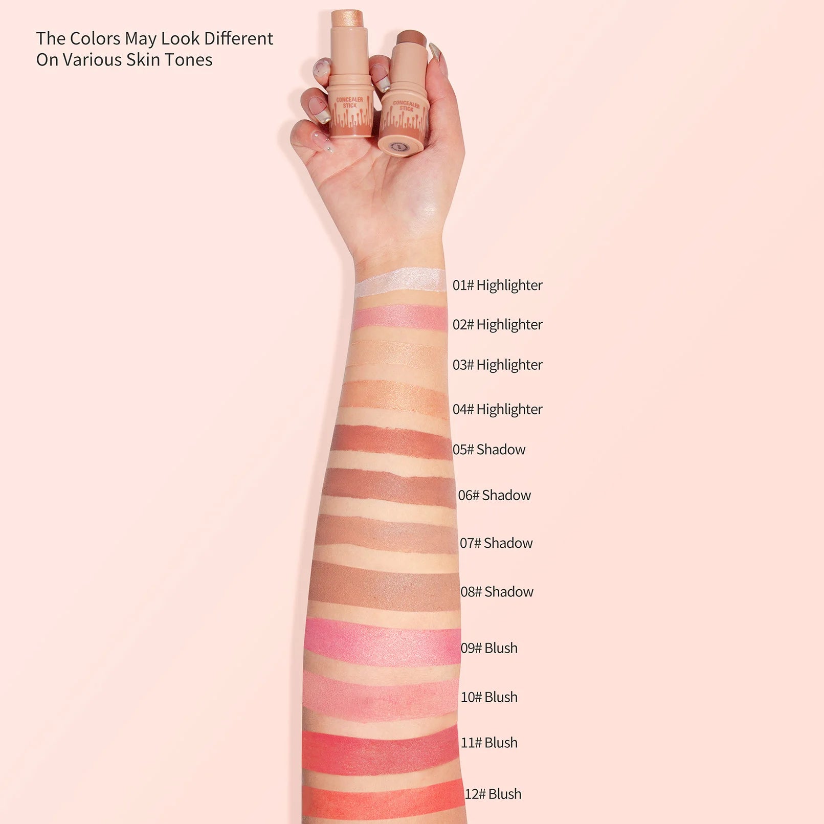 Cosmetics Rose Nude Soft Rosy Color for Your Lips and Cheeks Nude Neutral Tone Blusher Stick for Every Woman Face Makeup