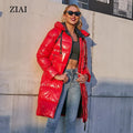 Ladies Fashion Clothes Cotton Padded Jacket Warm Long Winter Women Down Coat