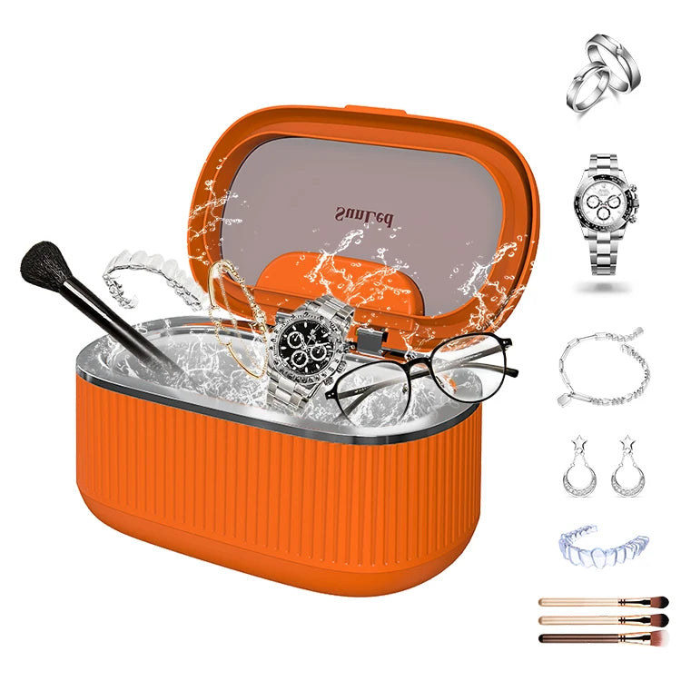 45kHz High Frequency Ultrasonic Cleaner Professional Jewelry Glasses Watch Machine Portable Dental Denture Washer