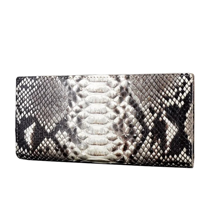 Carteras Mujer Hombre Custom Handmade Luxury Fashion Classic  Genuine Snake Skin Leather Men Women Bifold Long Wallets for La