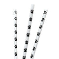 Wholesale Custom Eco-Friendly Stainless Steel Reusable Drinking Paw Print Cheetah White Black Leopard Animal Fashion Straws