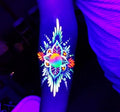 Fluorescent  Tattoo Sticker  Luminous Tattoo Paper Tribal Permanent Waterproof Temporary 3d Tattoo Sticker for Man and Woman