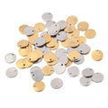 CUSTOM LOGO Flat Discs 10mm Stainless Steel Stamping Silver Gold Plated Round Blank Dog Tags for Diy Bracelet Jewelry Making