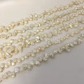 38 cm  7-9 mm AA Good Luster Natural Pearl  Keshi FRESHWATER Pearl  Loose BAROQUE Pearl in Strand .