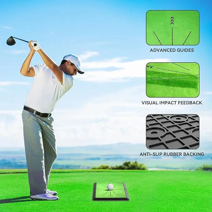 Golf Training Grass Mat Beginners Amateurs Indoor Practice Home Swing Golf Hitting Mat