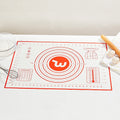 AOKE 60 X 40 cm White Nonstick Nonslip Silicone Pastry Rolling Mat Measuring Marks Dough Sheet BPA Free Eco-Friendly Easy Clean