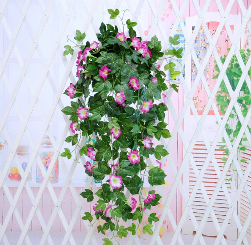 Silk Artificial Morning Glory Hanging Flowers for Home Wall Decor for Graduation Father's Day Mother's Day Easter Christmas