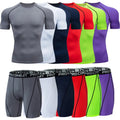OEM Top Selling Men Workout Shorts Leggings Football Quick Dry Training Athletic Compression Tight Gym Fitness Set