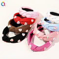 Qiyue Knotted Sweet Girl Headband with DIY  Love Heart Resin Decoration Hairband Valentine's Day Gift