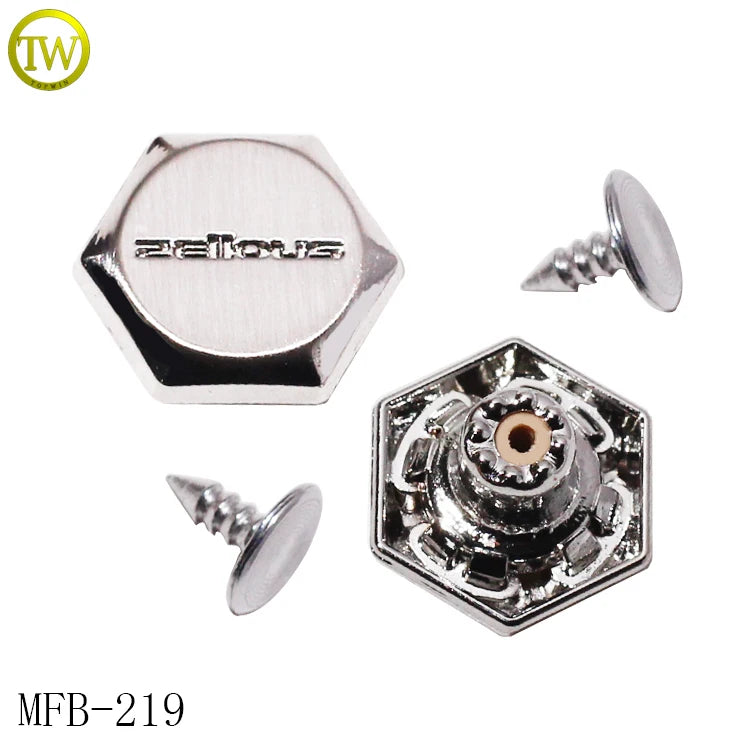 High Quality Custom Engraved Logo Press Studs Zinc Alloy Snap Button Jacket Hardware Button Shape Clothing Rivets for Jeans