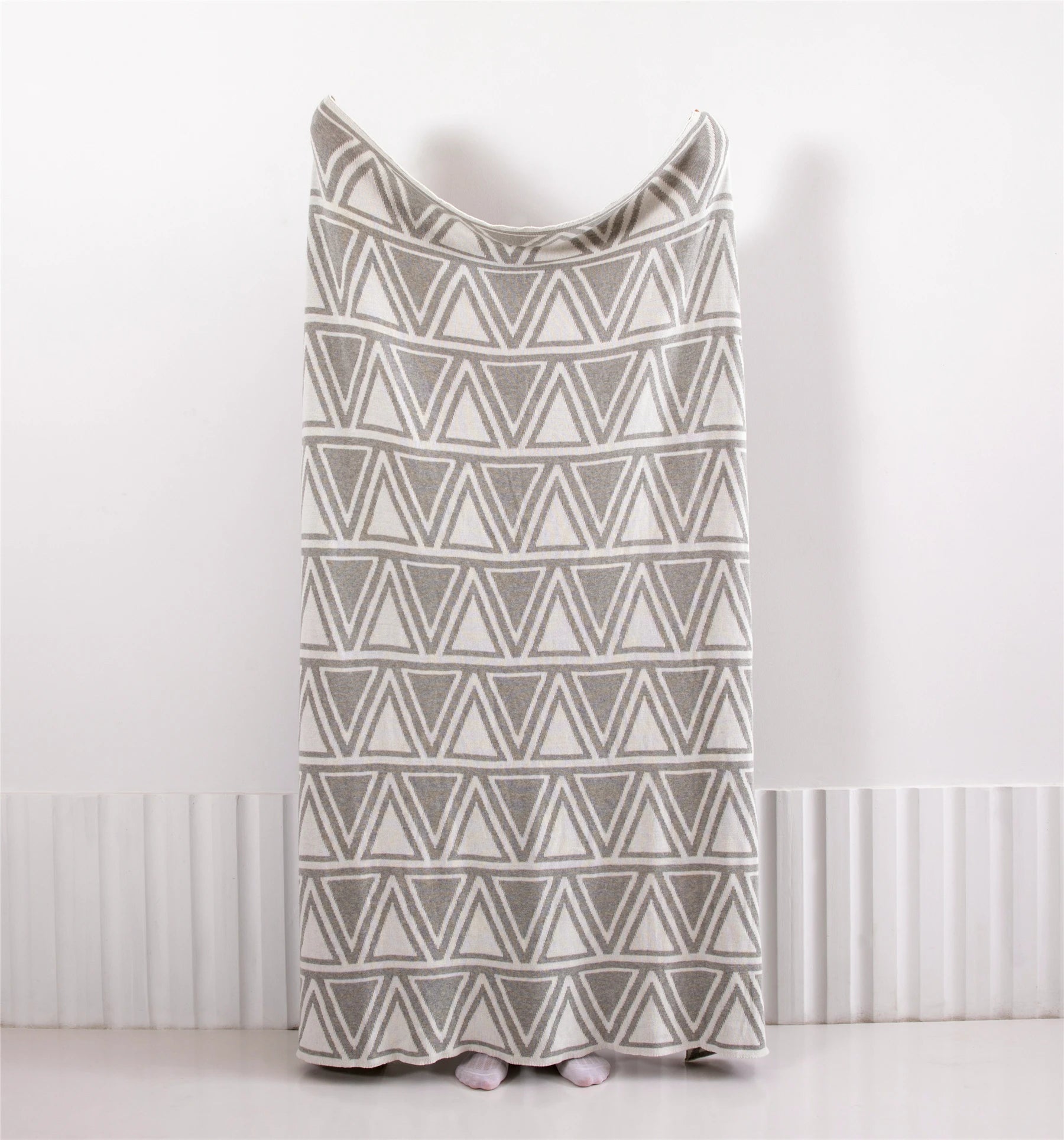 Soft Cotton Crochet Knitted Throw Bohemian Style Blanket for Home Decorative Simple Festival 100% Cotton Raschel Blanket Lwk