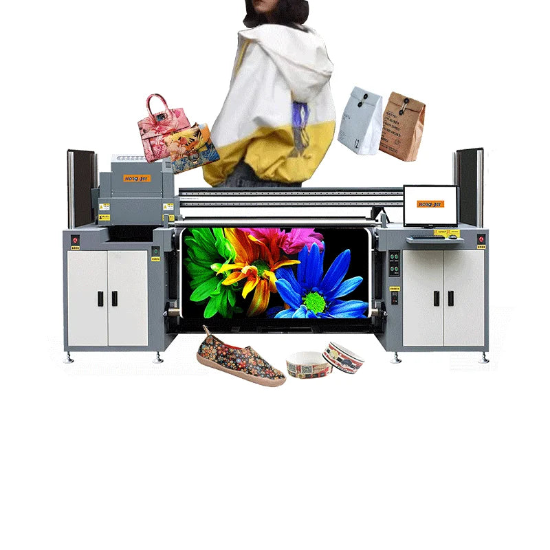 2023 Hot Sale HONG JET Latest Design Inkjet Latex Printer for PU PVC Wallpaper Leather 1.8 m Print Width