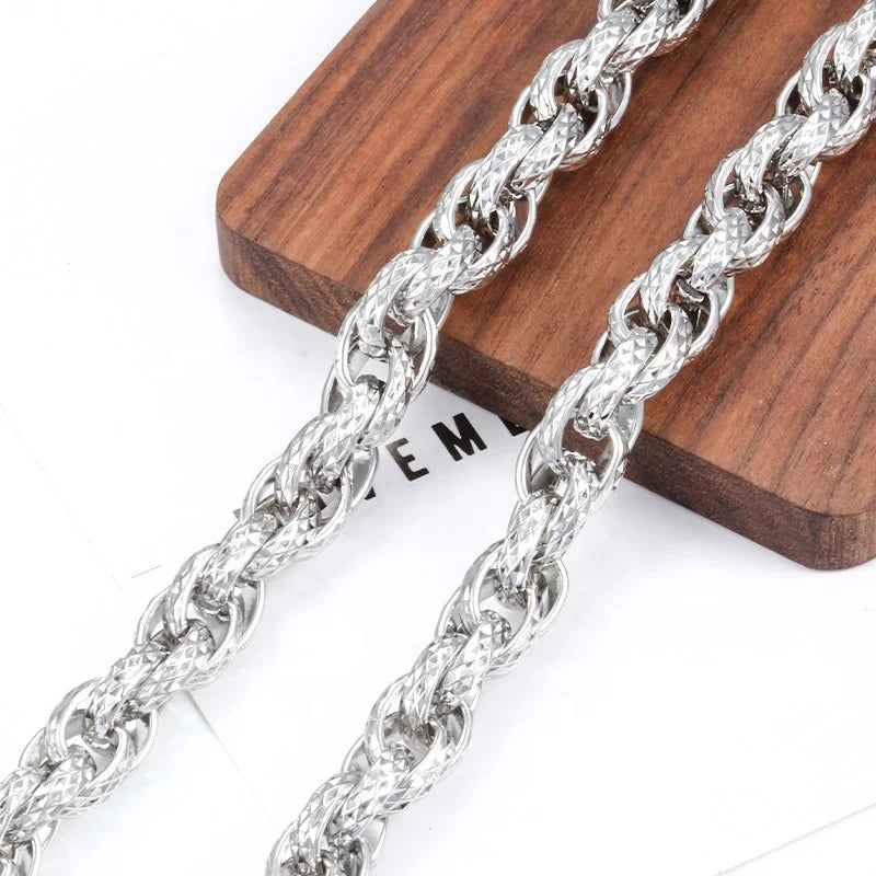 Custom Wholesale Fashion Stainless Steel Choker Bracelet Hip Hop Necklace for DIY Jewelry Making for Men Women Findings Type