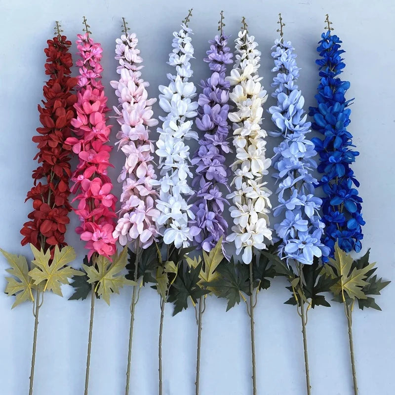 Wedding Artificial Flowers Silk Delphinium Large 1.2m Artificial Delphinum for Decoration