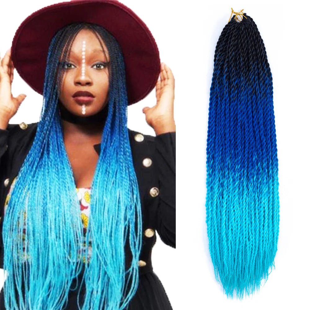22 Inch Senegalese Twist Ombre Crochet Hair Senegalese Twist Braid Crochet Hair Extension Sengealese Twist Braiding Hair