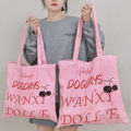 Wholesale Eco-Friendly Customised Large Size Cotton Shopping Bag Canvas Tote Bags with Custom Logo