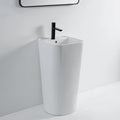Factory Direct Sales Ceramic Pedestal Wash Basin Sinks Big Size Floor Standing Bathroom Sinks with Pedestal
