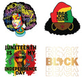 Stickers Juneteenth the Real Independence Transfer Sticker Wholesale Heat Transfer Printed Juneteenth Vinyl Garment Washable 00