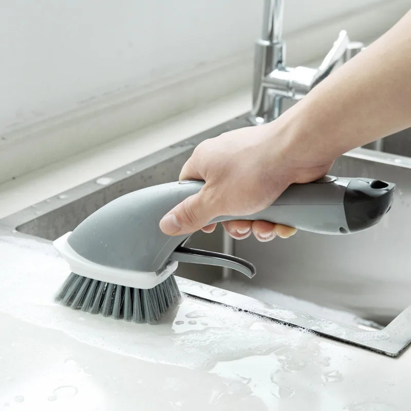 Multifunctional Handheld Cleaning Brushes New Design Liquid Soap Dispenser and Kitchen Dish Brush MegaBDM
