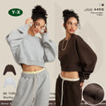 Women Streetwear Long Sleeve Crop Top Sporty Blank Hoodies Crewneck Sweatshirts Oversized Customized Cropped Pullover Hoodie