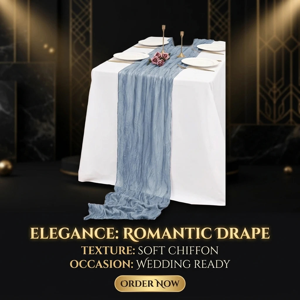 Premium Green Gauze Solid Tablecloth Polyester Christmas Tablecloth for Wedding and Party Decoration Dining Table Cover