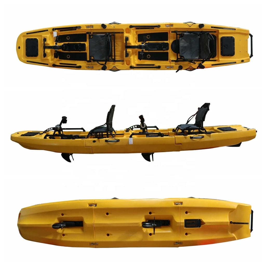 Person Fishing Pedal Kayak Modular Detachable Motorized Kayak Lldpe Material for Sale Vicking New Product Hot Sale 14.5 FT 2 PE