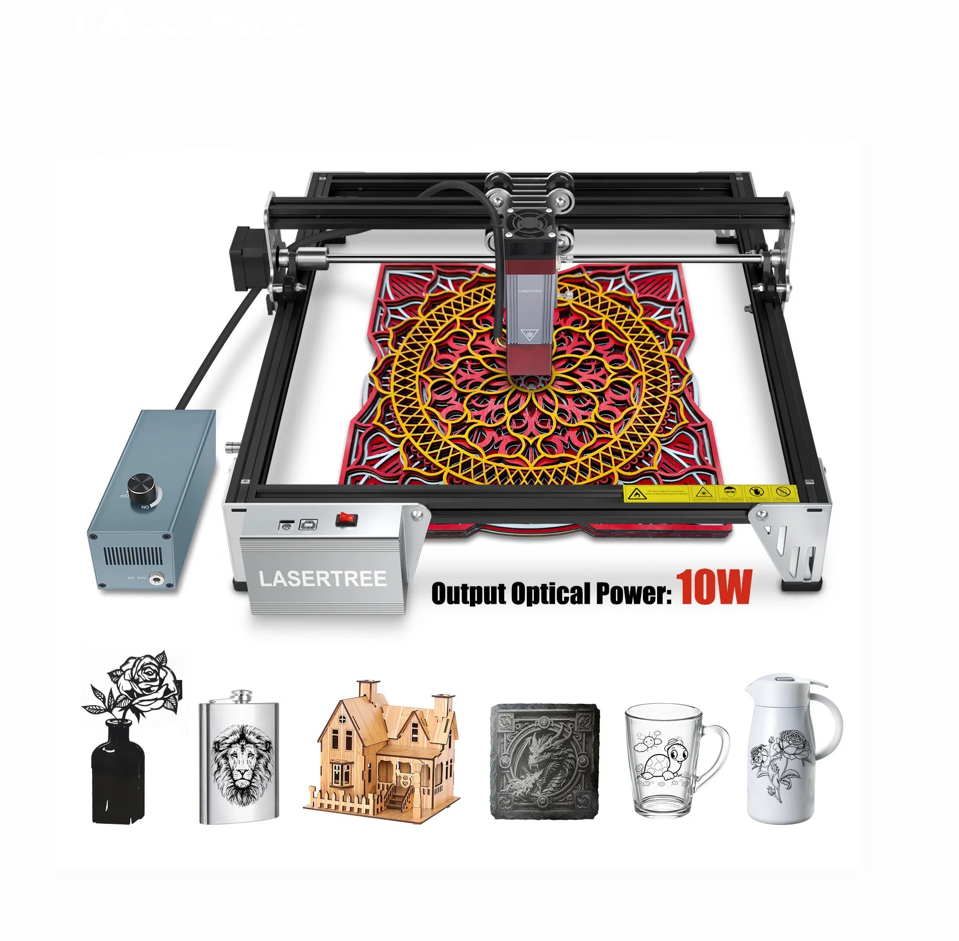 LASER TREE  K1 MINI  10w Laser Engraver Desktop High Precision DIY Logo Wood Laser Cutter Engraving Machine Diode