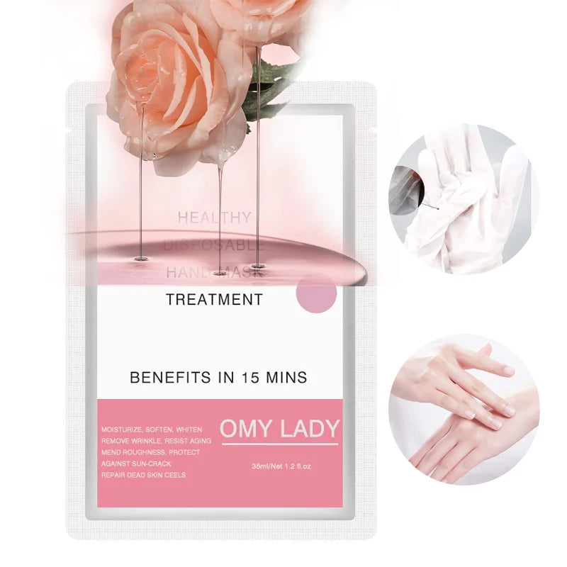 Omylady Hyperhidrosis Treatment Whitening Exfoliating Moisturizing Hand Mask for Jet Peel Hand Piece