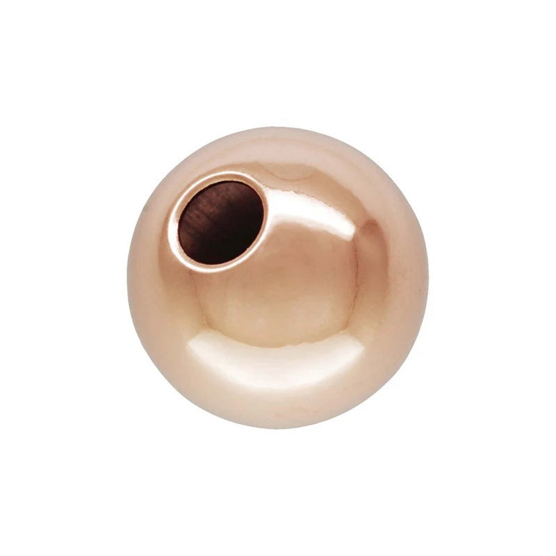 Seamless Round Beads for Jewelry Bracelet Making 2-10MM Rose Gold Filled Beads