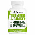 OEM All in 1 Turmeric Moringa Supplement Turmeric Ginger Boswellia Saffron Capsules with Ceylon Cinnamon Tart Cherry