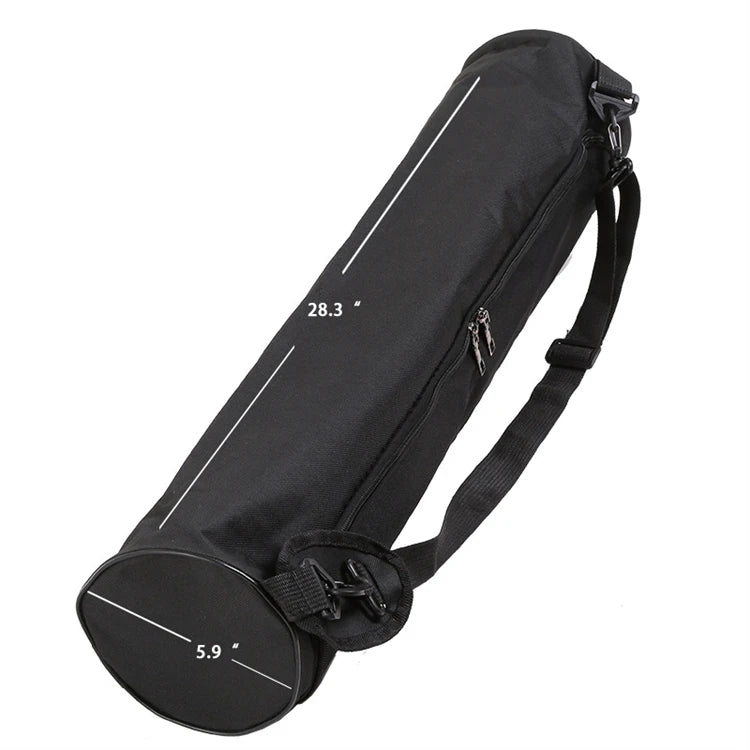 Eco Friendly Durable Waterproof Custom Size Yoga Mat Bag with Removable Strap Oxford Material Black/Grey 70cm for Travel