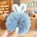 Purple Yellow Blue 2021 Winter Autumn Plush Elastic Hair Bands for Girls and Women Fabric Scrunchies