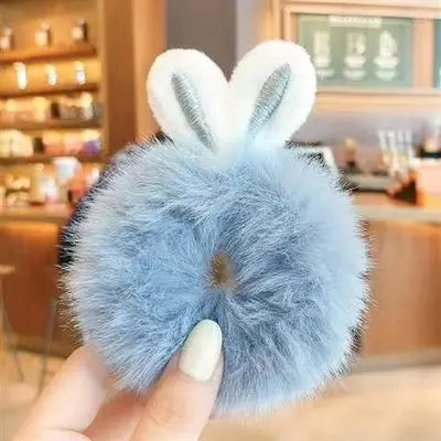 Purple Yellow Blue 2021 Winter Autumn Plush Elastic Hair Bands for Girls and Women Fabric Scrunchies