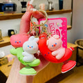 Creative Rocking Animal Car Key Chain Cartoon Schoolbag Pendant Cute Couple Small Gifts Wholesale
