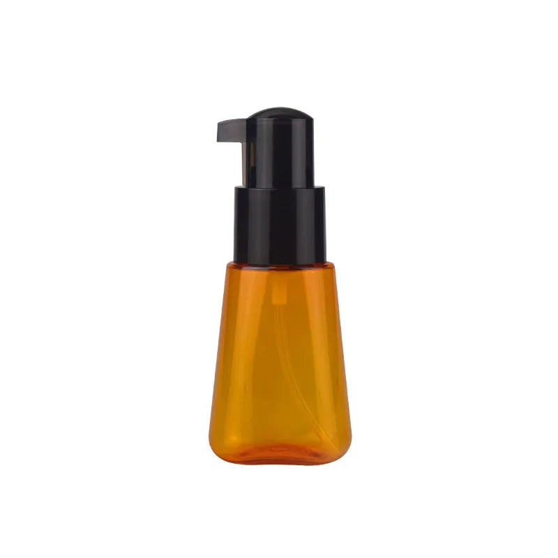 Plastic Bottle Factory 70ml PET Empty Hair Oil Bottle With Pump