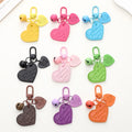 Cute Metal Heart Keychain for Women Spray Paint Aripods Case Accessory with Offset Printing Keyring Bag Pendant Keychains Gift