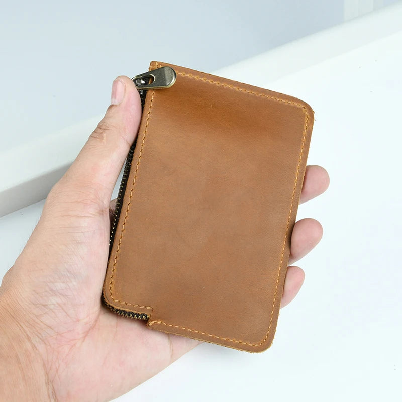 Crazy Horse Genuine Leather Chest Bag Men Outdoor Sports Minimalist Belt Wallet Hanging Small Fanny Bag Wearing Belt Waist Bag