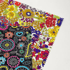 High End Real Digital Custom Little Caju Flowers Designs Digitally Printed Cotton Fabric