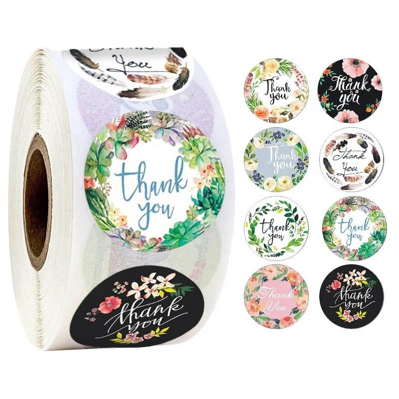 New Custom Packaging Thanks Stickers for Sealing Envelope Decorative Supporting My Small Business Wholesale