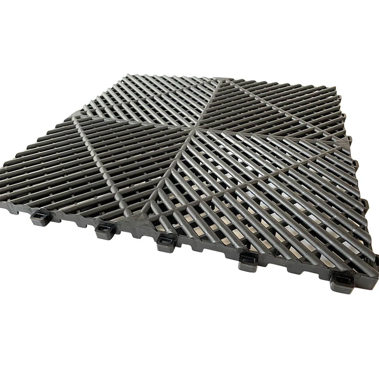 High-Strength Interlocking Garage Floor Mats Indoor/Outdoor Vinyl Plastic Flooring Easy Click Installation