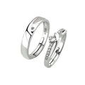 Silverbene 925 Sterling Silver CZ Cubic Zirconia Engagement Promise Couple Anniversary Wedding Women Men Ring