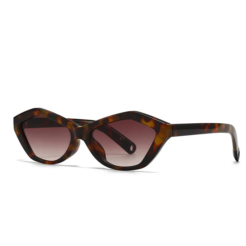 2499 Finewell Brand Designer Women Custom Logo Shades Lunette De Soleil Leopard Retro Cat-Eye Sunglasses
