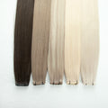 LeShine 100% Russian Human Hair Extensions Invisible Hand Tied Weft with Thick Ends Genius Hair