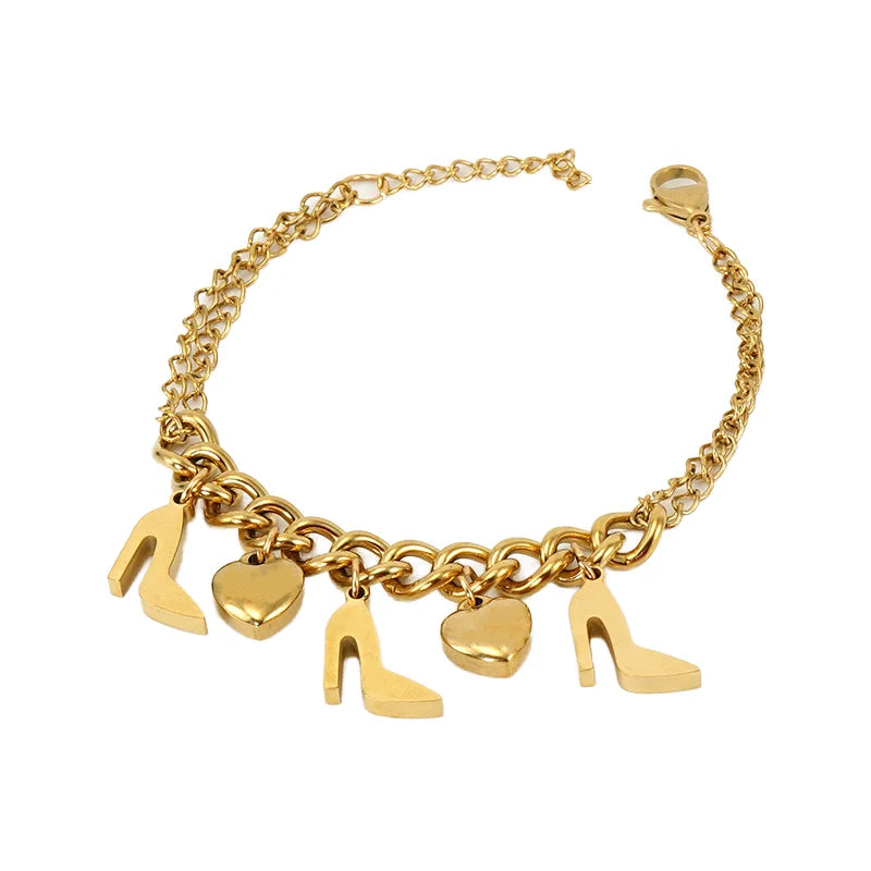 Vintage Zinc Alloy 24K Gold Plated Zircon Lucky Number 8 Unisex Jewelry Bracelet Gift