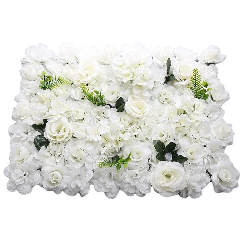 High Quality 40*60 cm Flower Panel Silk Artificial Flower Wall Backdrop for Wedding Decoration