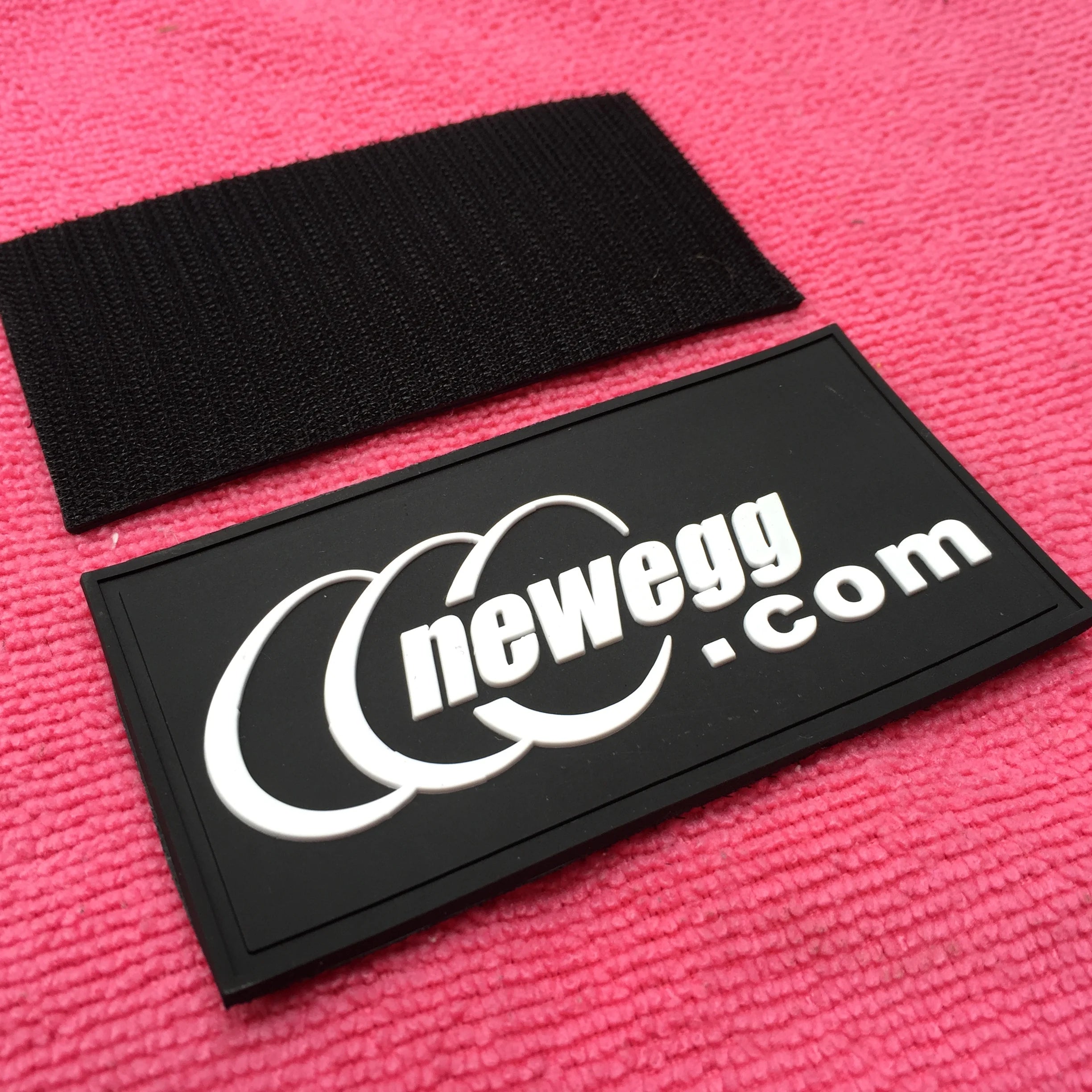 Custom High End Foft 3D Hook Backing PVC PatchPVC Rubber Patch With Hook Loop